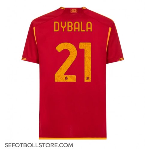 AS Roma Paulo Dybala #21 Replika Hemmatröja 2023-24 Kortärmad